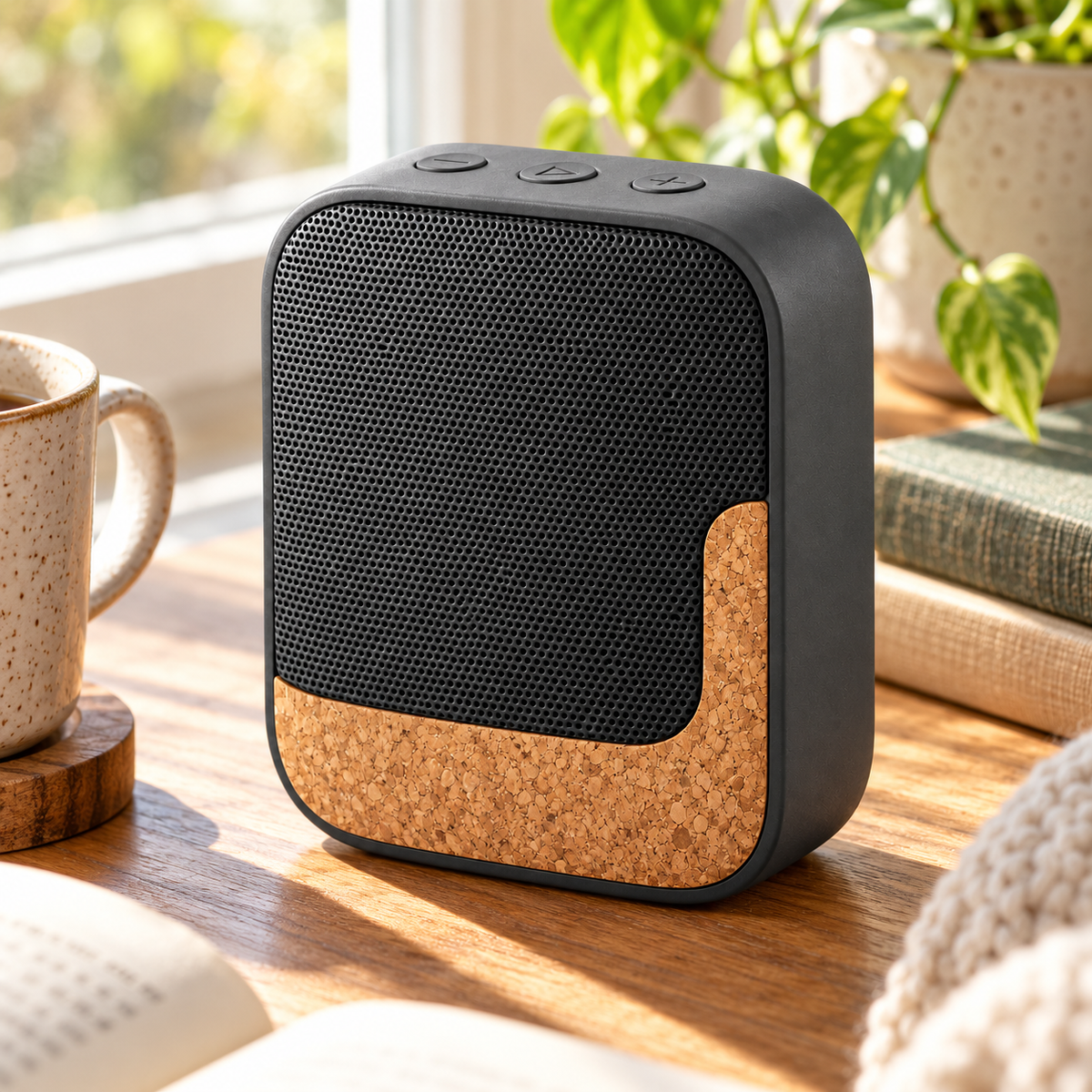 Cork Inlay Home Bluetooth Speaker